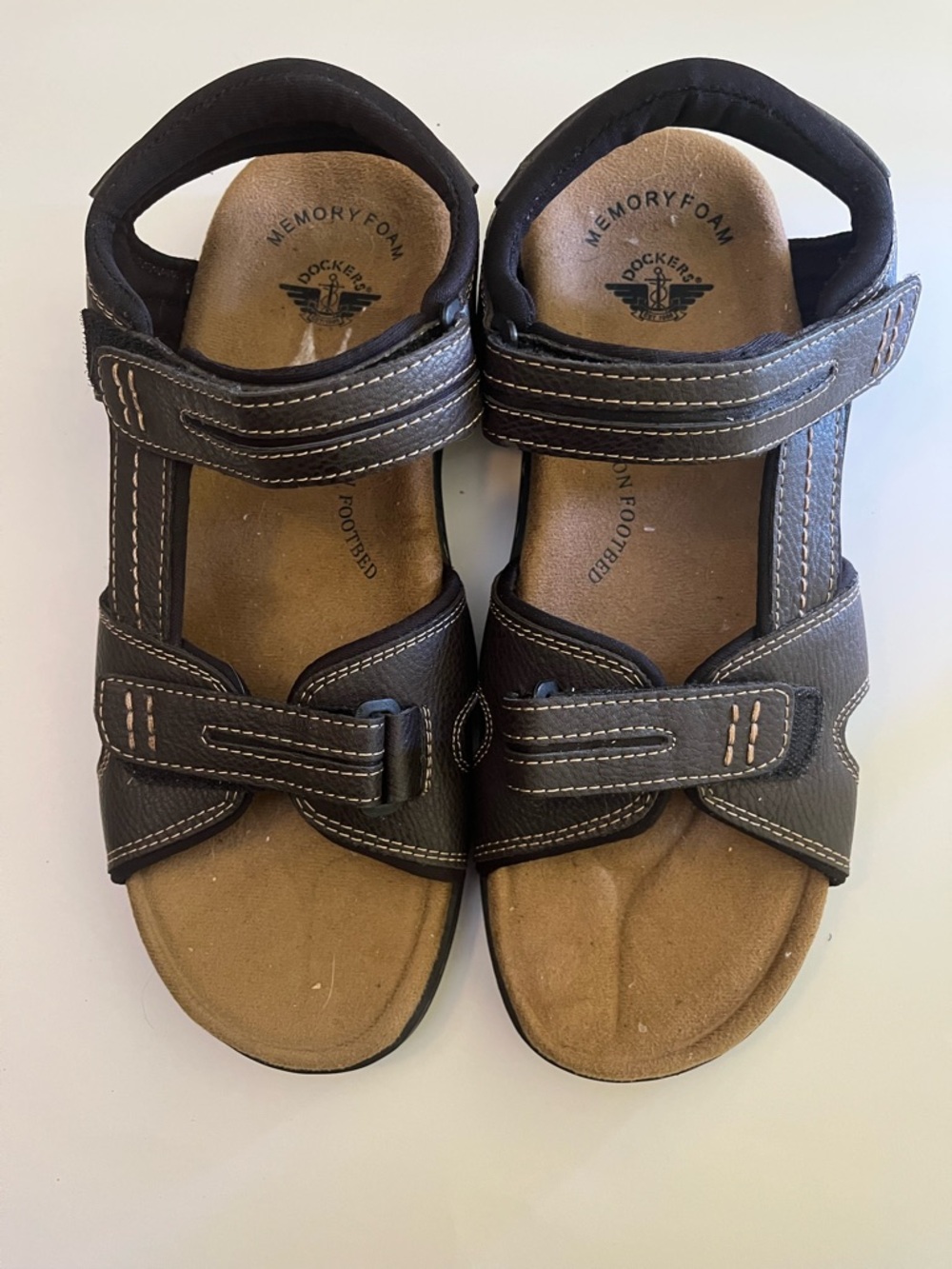 Dockers Dark Brown Men’s Memory Foam Strapped Sandals